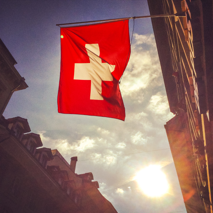 Swiss Flag on Berne Street