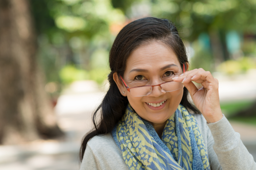 Senior woman in glasses